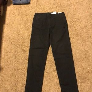 black khaki pants 30 waist 34 length slim cut NWT